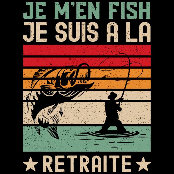Tee shirt personnalisé cadeau retraite humour pêche motif