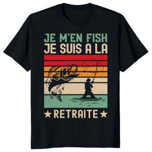 Tee shirt personnalisé cadeau retraite humour pêche