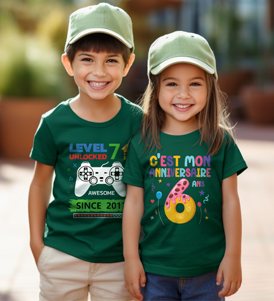Ttee Shirt personnalisé cadeau anniversaire enfants